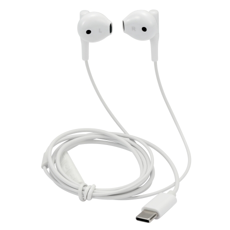 In-ear headphones with microphone C210, USB-C, white