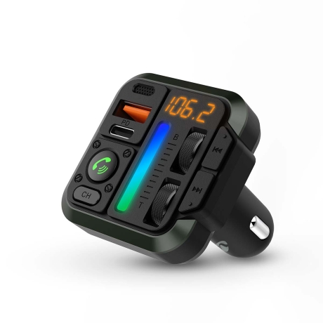 FM-transmitter Bluetooth USB-C laadimispesa, handsfree