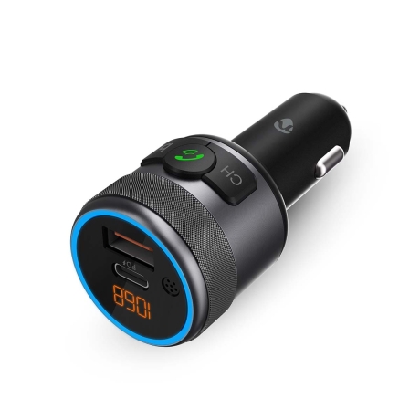 FM-transmitter Bluetooth USB-C + USB laadimispesa, handsfree